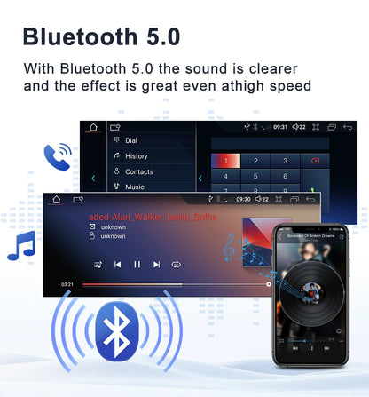 Système Android 12.3 pouces 2024 avec CarPlay sans fil pour BMW X5/X6 - Navigation GPS