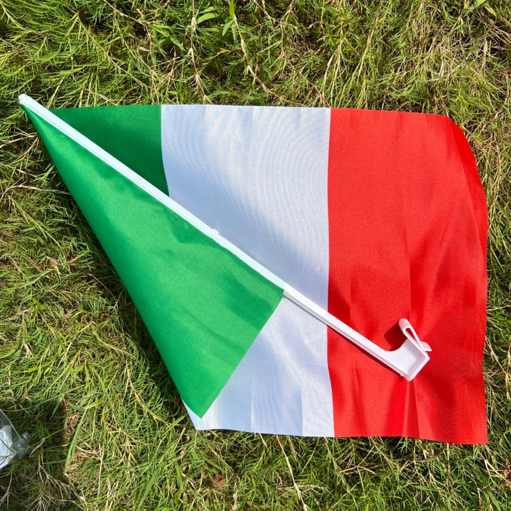 Italy Car Flag Banner 30x45cm Durable Polyester for Events