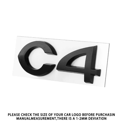 ABS Rear Emblem Badge Sticker for Citroen C2 C4 C5 VTS black C4 – Car Accessories | MotorWorld Marketplace