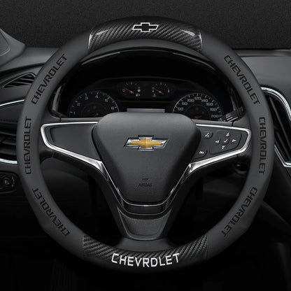 Housse de volant en daim et fibre de carbone pour Chevrolet Cruze Bolt