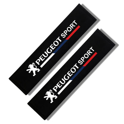 2PCS Seat Belt Shoulder Pads for Peugeot