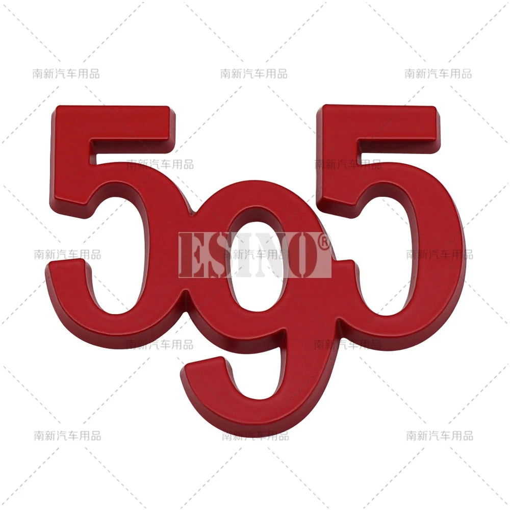 3D Zinc Alloy Badge Emblem for Alfa Romeo Abarth 595 695 Matte Red 595 – Car Accessories | MotorWorld Marketplace