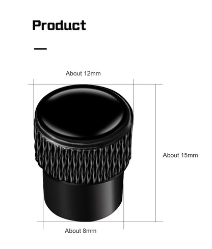 GMC Metal Valve Stem Caps Set of 4