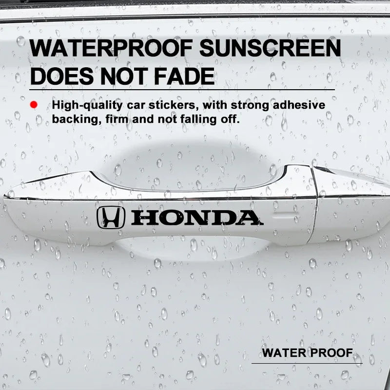 3D Door Handle & Mirror Badge Decals for Honda Models