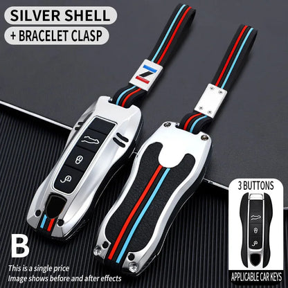 Zinc Alloy Smart Key Case for Porsche 911 Cayenne Taycan Silver Color Set-3 China Mainland – Car Accessories | MotorWorld Marketplace