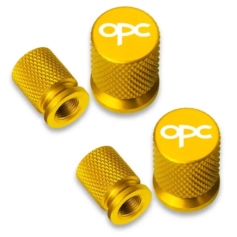 4pcs Opel OPC Tire Valve Caps Waterproof Stem Covers Set