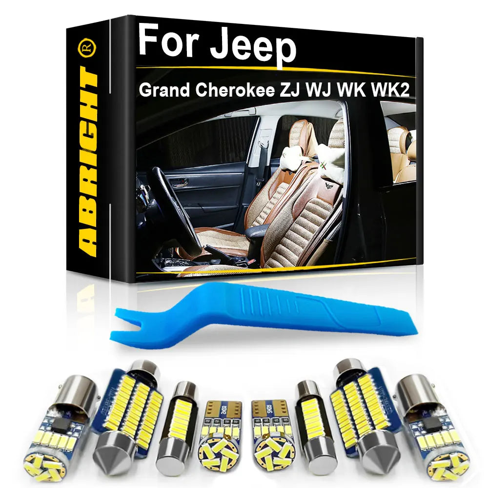 Éclairage intérieur à LED pour Jeep Grand Cherokee 1993-2021 (Voir les détails des modèles)