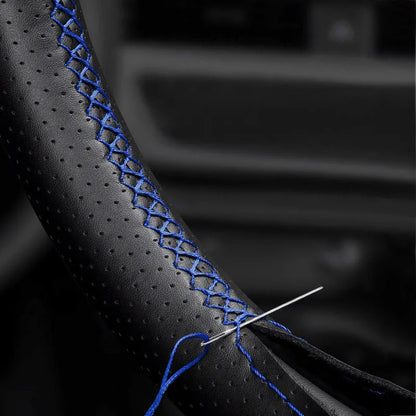 Galon de volant en cuir perforé noir pour Vauxhall, Opel et Buick