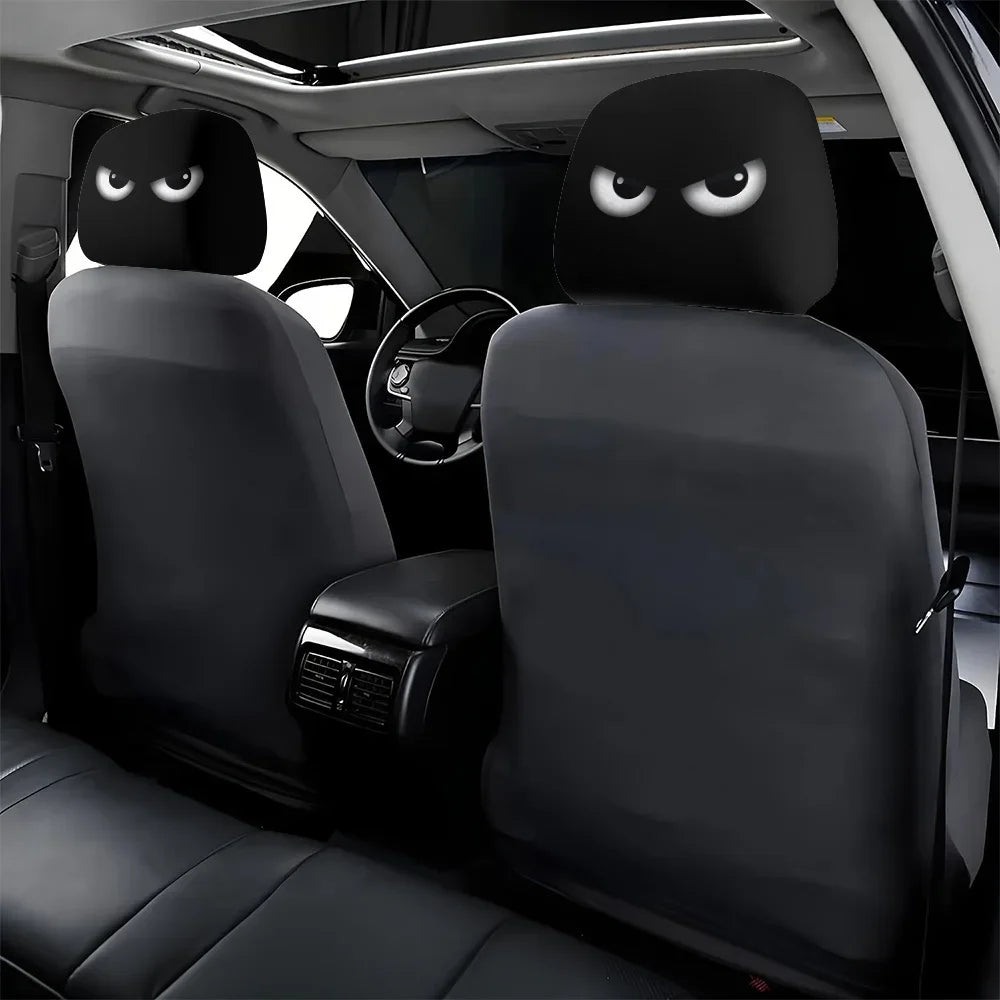2PCS Cartoon Eyes Headrest Covers – Festive Car Interior Decor – Car Accessories | MotorWorld Marketplace