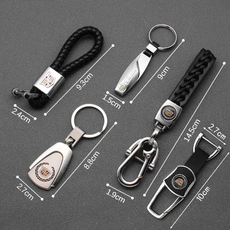 (NOT SOLD TO USA) 3D Metal+Leather Key Chain for Cadillac CTS XT5 Escalade – Car Accessories | MotorWorld Marketplace