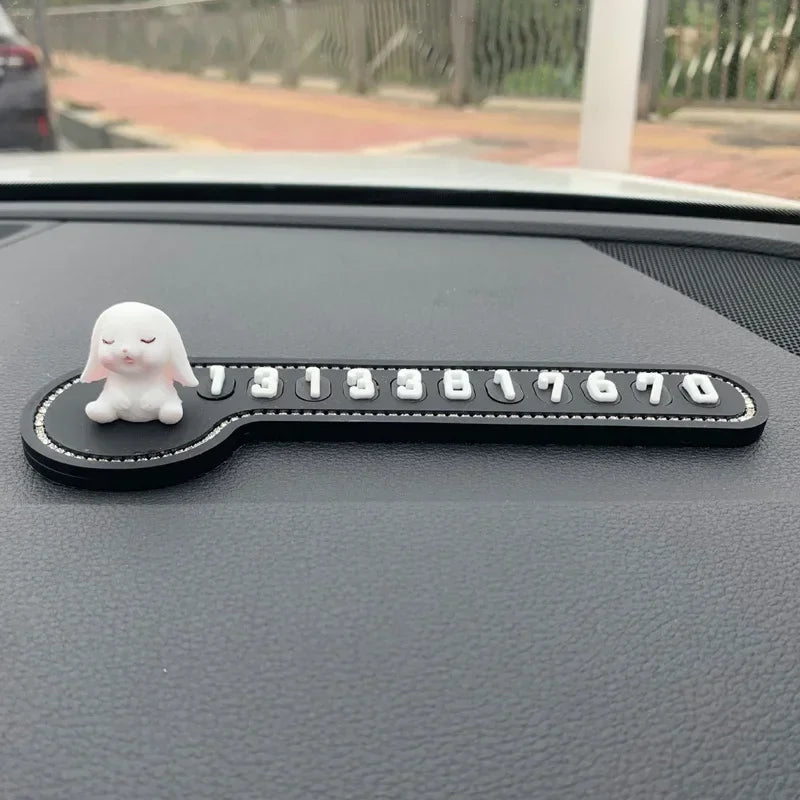 Cartoon Bunny Parking Card Set – Pro Temporary Stop Sign Sleeping – Car Accessories | MotorWorld Marketplace