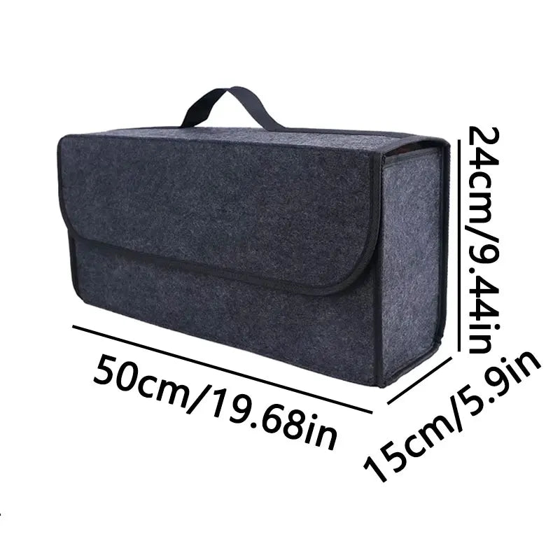 Large Felt Anti-Slip Car Trunk Organizer – Pro Storage Box 50x24x15cm – Car Accessories | MotorWorld Marketplace