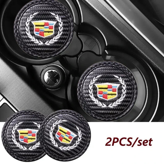 ( NOT SOLD TO USA) 2pcs Carbon Fiber Cup Mats for Cadillac XT4 CT5 CTS Escalade Default Title – Car Accessories | MotorWorld Marketplace