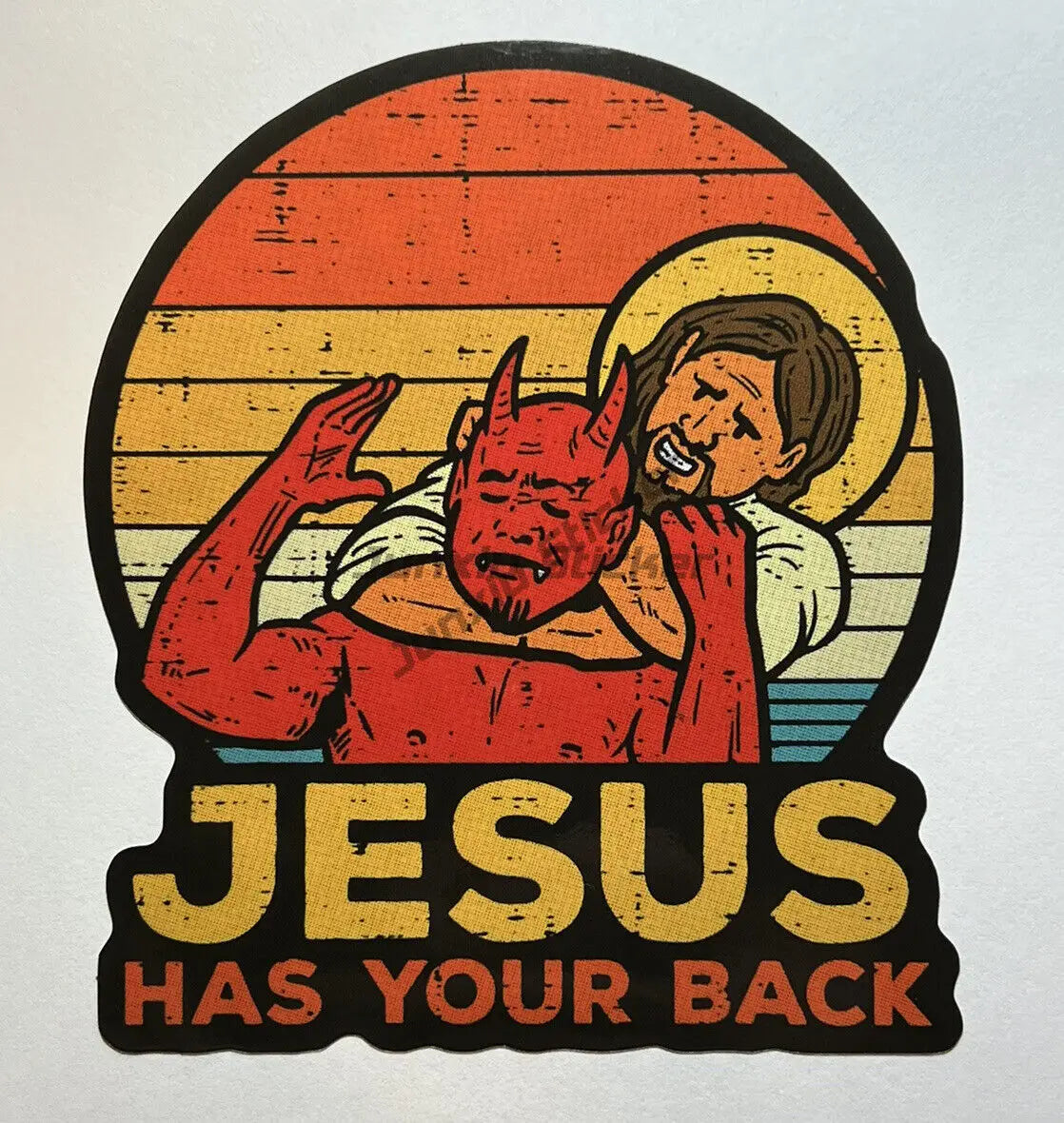 Jesus Has Your Back Jiu-Jitsu Vinyl Car Sticker Christian black – Car Accessories | MotorWorld Marketplace