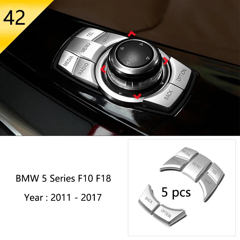BMW F10 F18 Interior Button Panel Trim Stainless Steel Cover 42 Type – Car Accessories | MotorWorld Marketplace