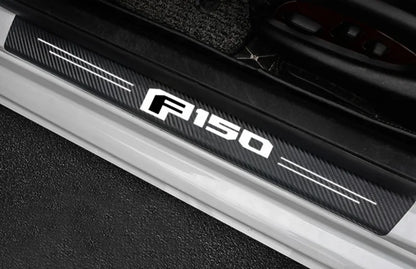Protection de seuil de porte en fibre de carbone pour Ford F150 2023