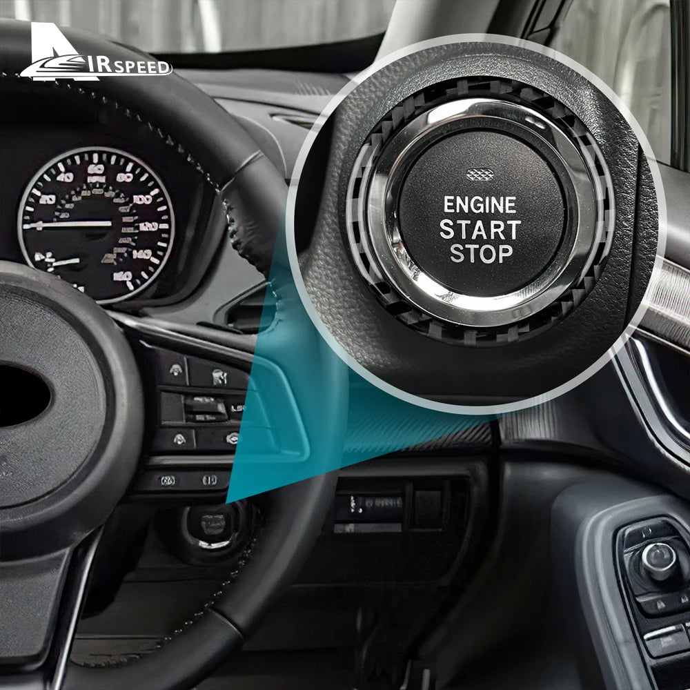 Real Carbon Fiber Start Button Frame for Subaru 2024 RHD – Car Accessories | MotorWorld Marketplace