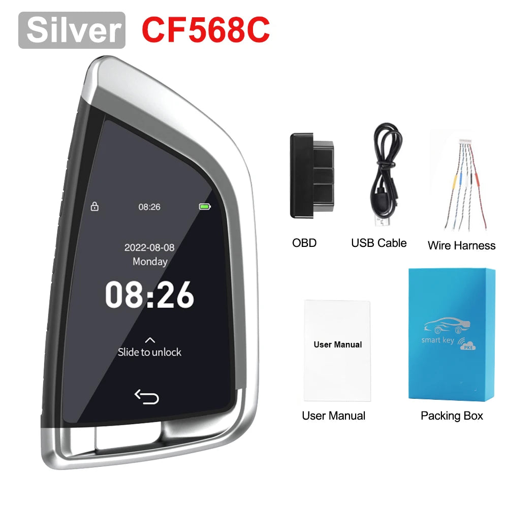 CF568 Universal LCD Smart Key for BMW, Benz, Audi, More CF568 Silver – Car Accessories | MotorWorld Marketplace