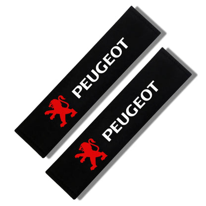 2PCS Seat Belt Shoulder Pads for Peugeot