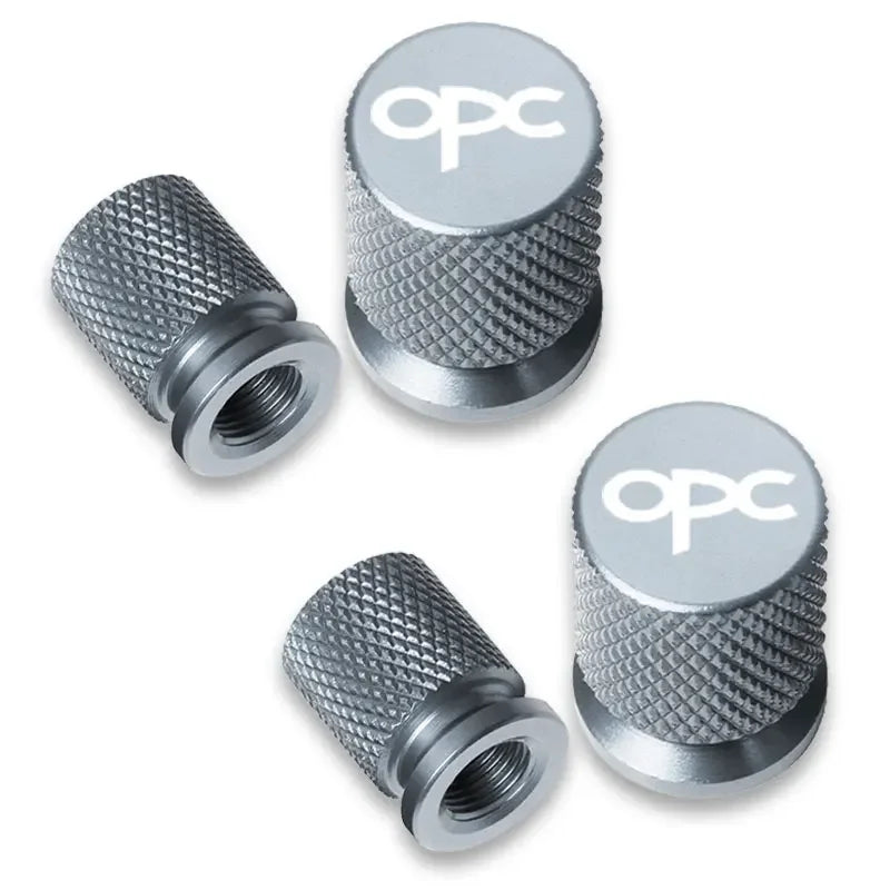 4pcs Opel OPC Tire Valve Caps Waterproof Stem Covers Set
