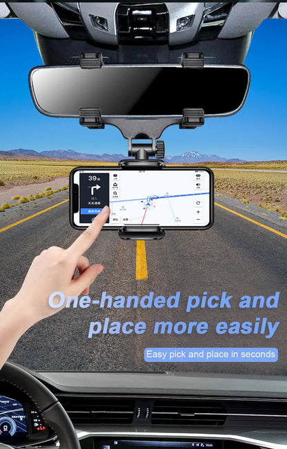 Support de téléphone pour rétroviseur SEAMETAL — Montage stable à 360°