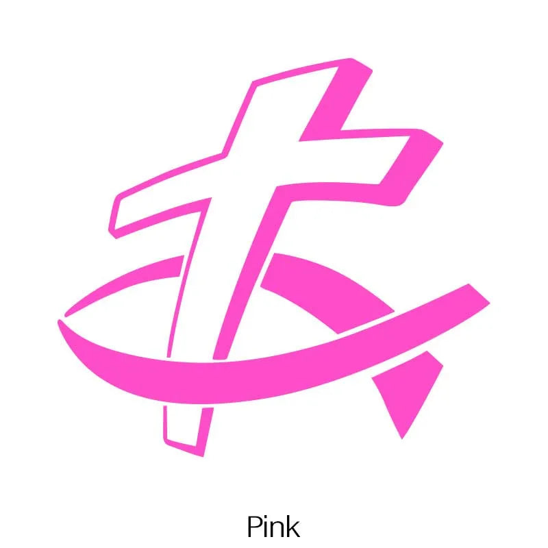 Christian Fish Cross Car Sticker – Waterproof Auto Decal