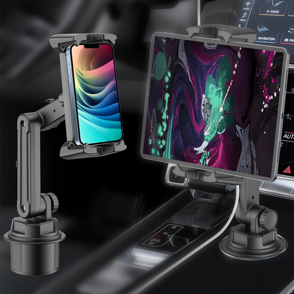 (NOT SOLD TO USA) Car Cup Slot 360° Tablet Mount for iPad Pro 11 – Secure Fit