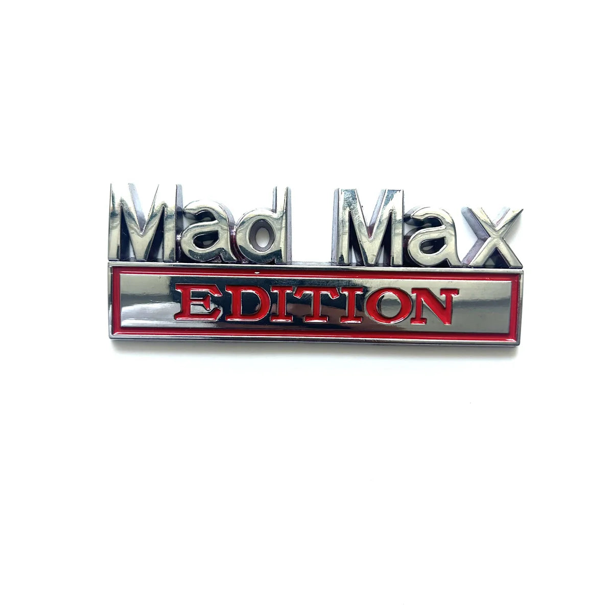 MAD MAX EDITION Metal Car Logo Emblem – Pro Grade Decal silver red 1pc – Car Accessories | MotorWorld Marketplace