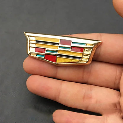 (NOT SOLD TO USA) 3D Metal Emblem Badge for Cadillac Escalade DTS SRX XT5 Cai-Gold-Small – Car Accessories | MotorWorld Marketplace