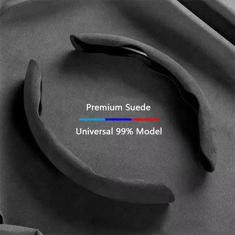 Brown Suede 38CM Universal Steering Wheel Cover Non-Slip – Car Accessories | MotorWorld Marketplace