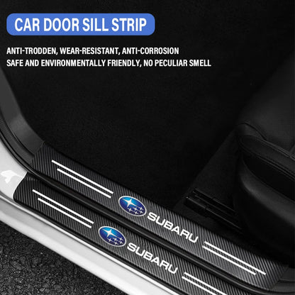 (NOT SOLD TO EUROPE) Subaru Door Sill Carbon Fiber Scuff Plate Sticker Set – Car Accessories | MotorWorld Marketplace
