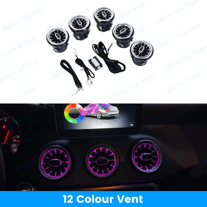 12-Color LED Turbo Vent Lights For Mercedes W117 W176 W156 12 Colour Vent China Mainland – Car Accessories | MotorWorld Marketplace