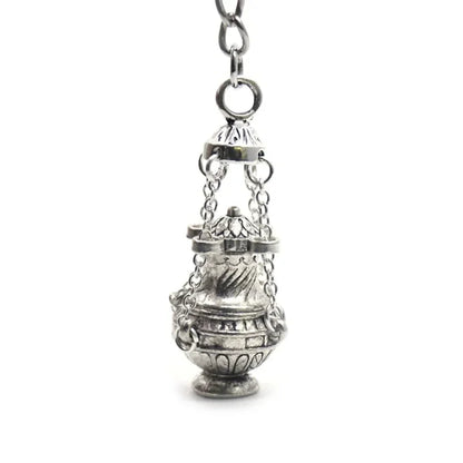 Christian Incense Burner Keychain – Auto & Bag Pendant Gift silvery – Car Accessories | MotorWorld Marketplace