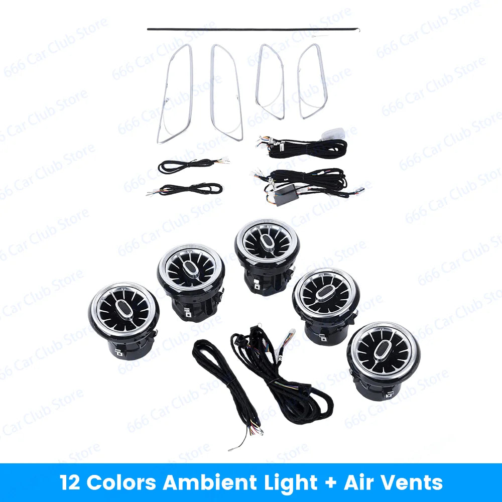 12-Color LED Turbo Vent Lights For Mercedes W117 W176 W156 12 Color Suit 1 China Mainland – Car Accessories | MotorWorld Marketplace