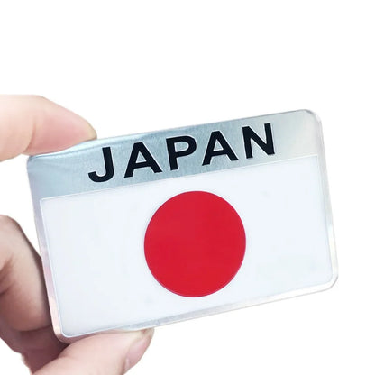 Universal 3D Aluminum Japan Flag Emblem Badge Decal