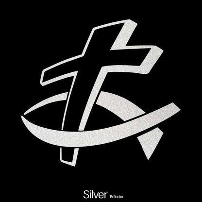 Christian Fish Cross Car Sticker – Waterproof Auto Decal