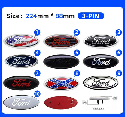 Ford Emblem Badge Logo 58 (2")–224mm (9")