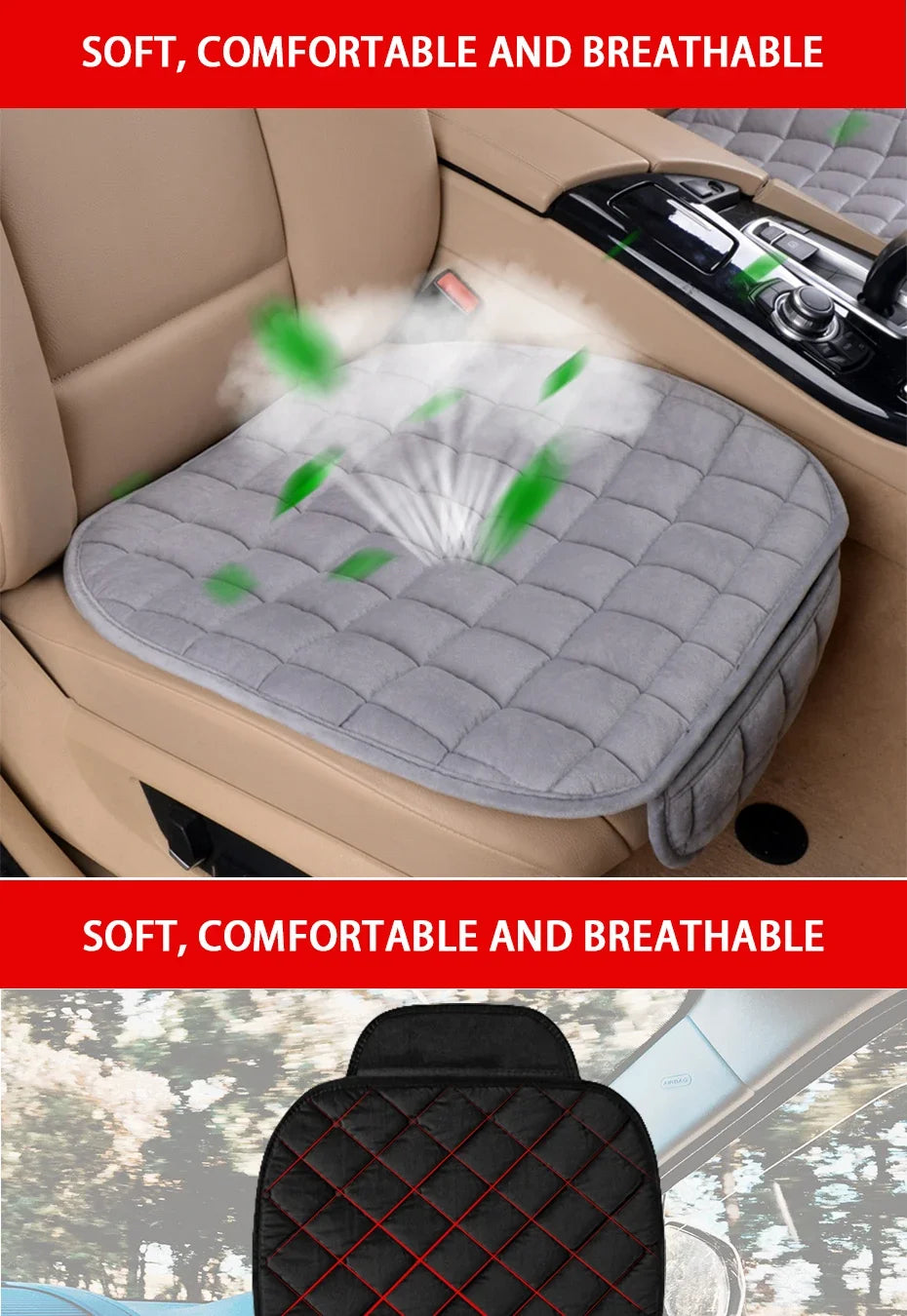 Soft Plush Car Seat Cover Universal Anti-Slip for SUV/Sedan