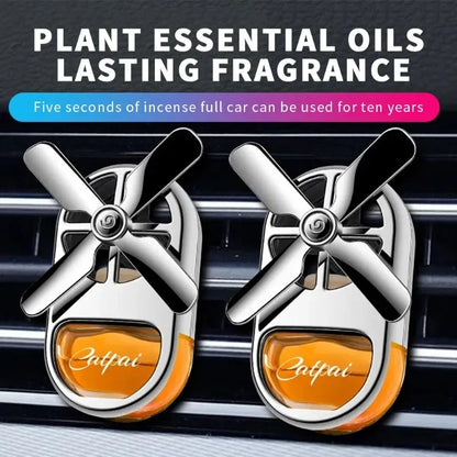 Désodorisant pour voiture à hélice rotative - Clip d'aromathérapie au parfum océanique
