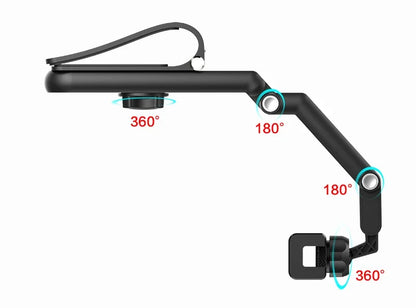 Support de téléphone universel 360° pour pare-soleil de voiture, pour iPhone/Android