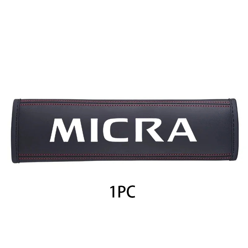 Premium Cowhide Seat Belt Cover for Nissan Micra