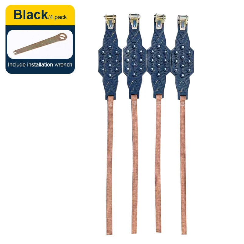 4PCS Pro Snow Chains Anti-Skid Tire Emergency Set black 4pcs – Car Accessories | MotorWorld Marketplace