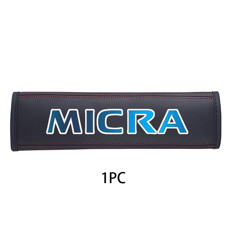 Premium Cowhide Seat Belt Cover for Nissan Micra