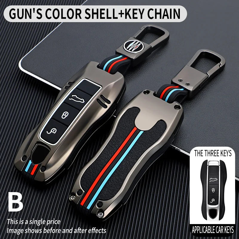 Zinc Alloy Smart Key Case for Porsche 911 Cayenne Taycan Grey Color Set-1 China Mainland – Car Accessories | MotorWorld Marketplace