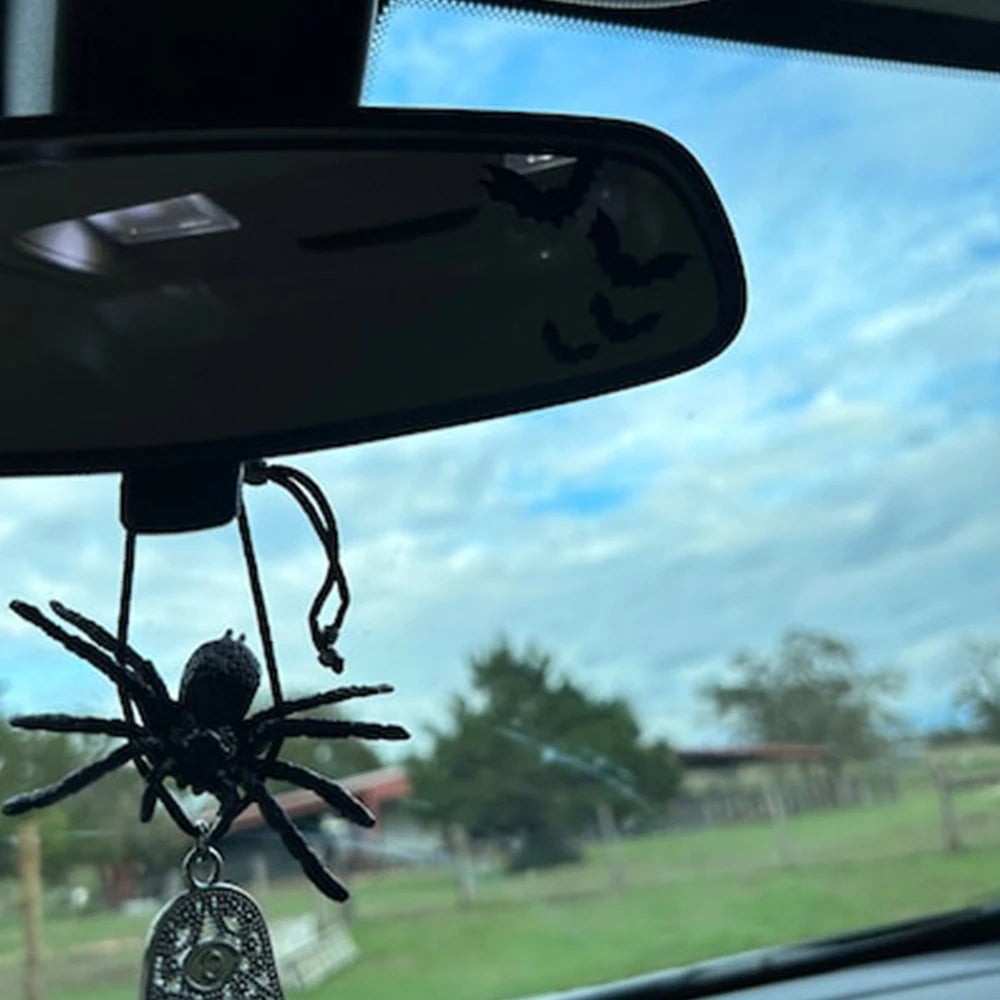 Spooky Bats Car Rearview Mirror Decal – Waterproof Vinyl – Car Accessories | MotorWorld Marketplace