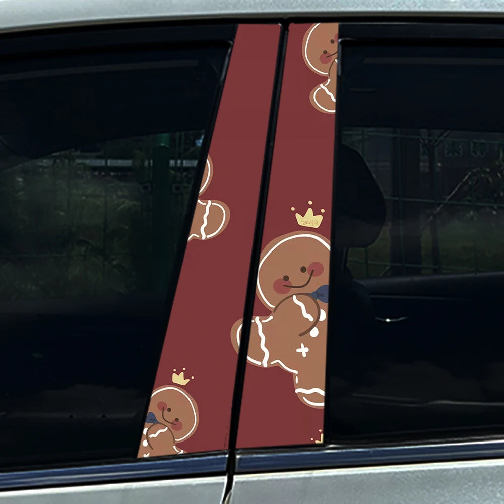 Christmas Tree B-Pillar Decal | Scratch Cover, Waterproof