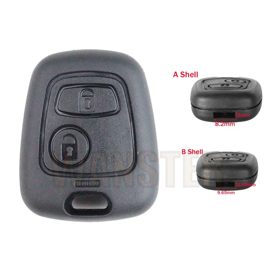 2 Button Key Fob Shell for Peugeot/Citroen Pro Replacement