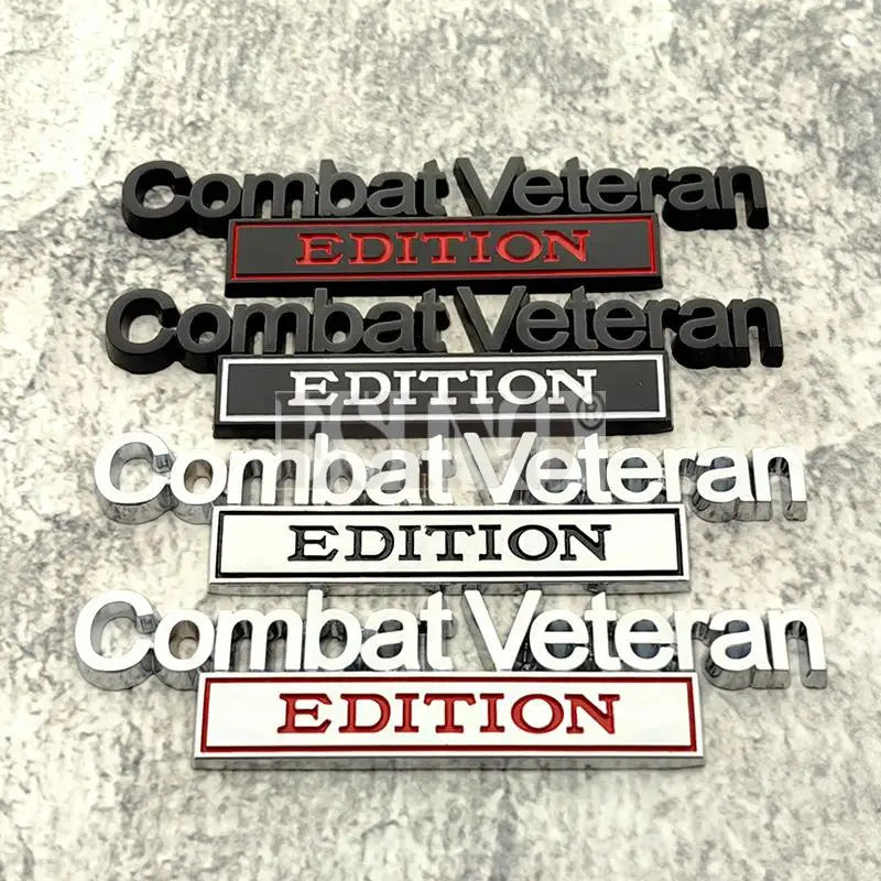 3D Combat Veteran Metal Chrome Emblem Badge – Zinc Alloy Decal – Car Accessories | MotorWorld Marketplace