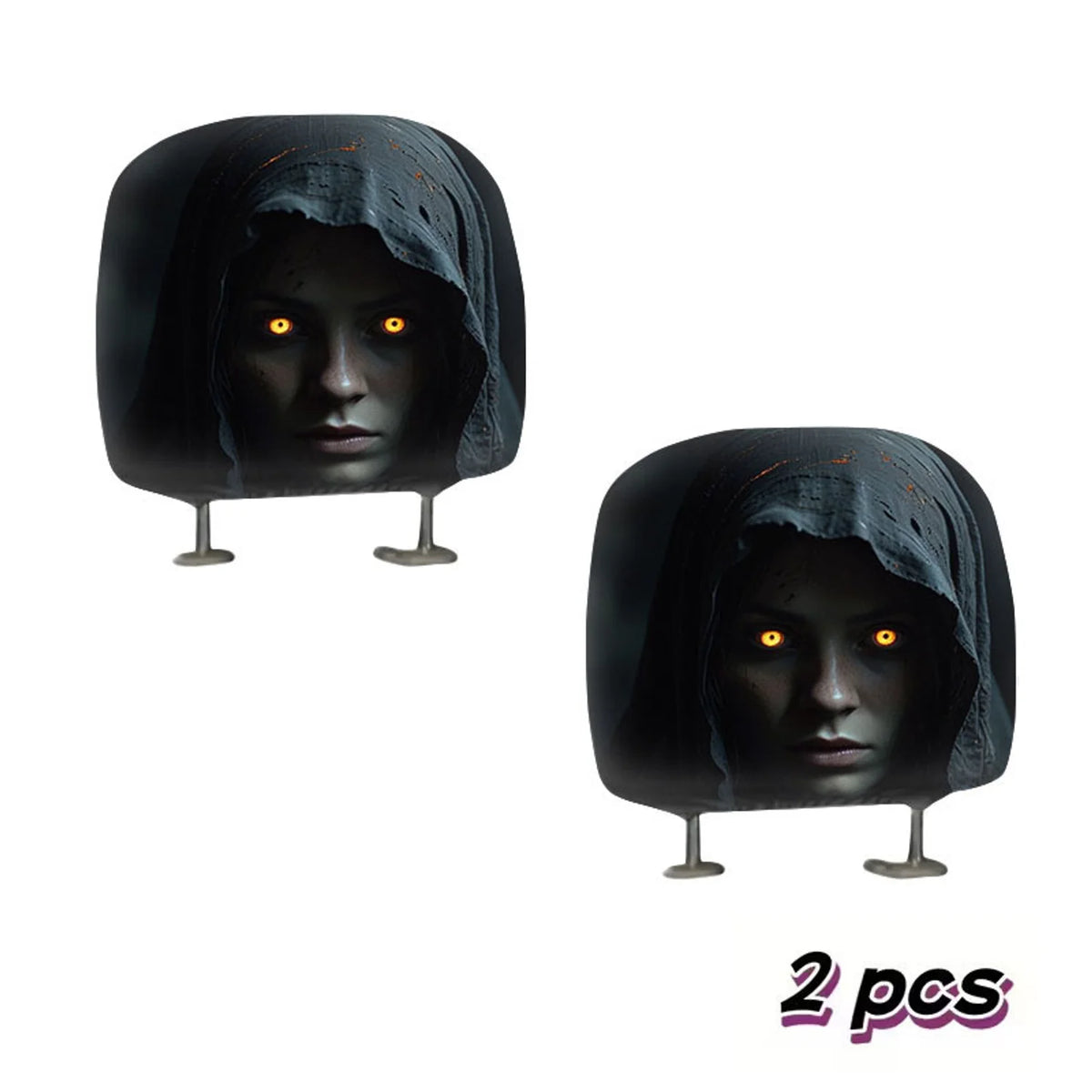 2pcs Universal Horror Face Car Headrest Covers, Dustproof B-02 – Car Accessories | MotorWorld Marketplace