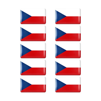 10pcs Epoxy Flag Badge Decals UAE, NL, RU, BR, IT, TH